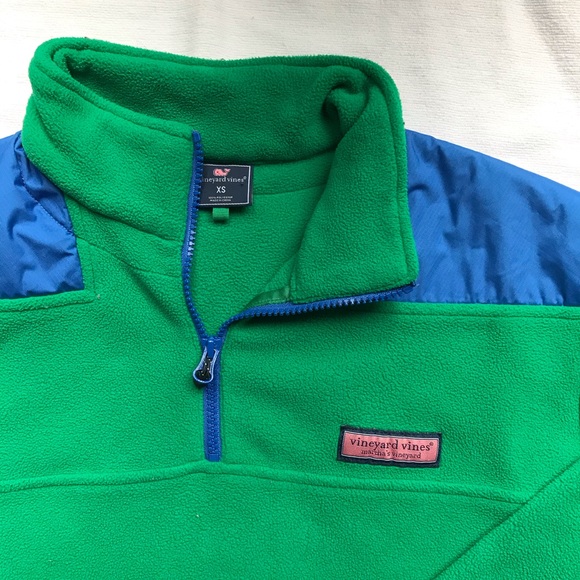 Vineyard Vines Women’s Green Fleece Pullover XS - Picture 2 of 6